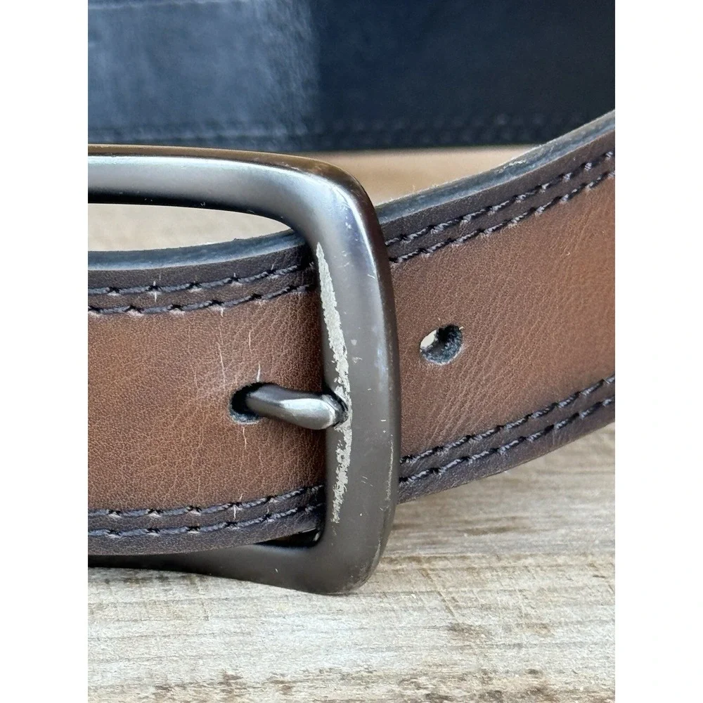 Mens Genuine Leather Belt Reversible 32/30‎